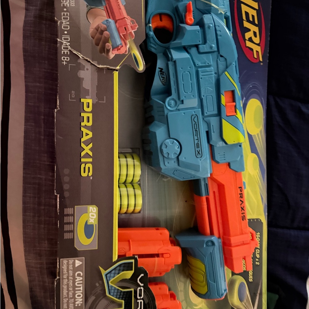 NEW| Nerf Vortex Praxis Blaster - Blue and Red